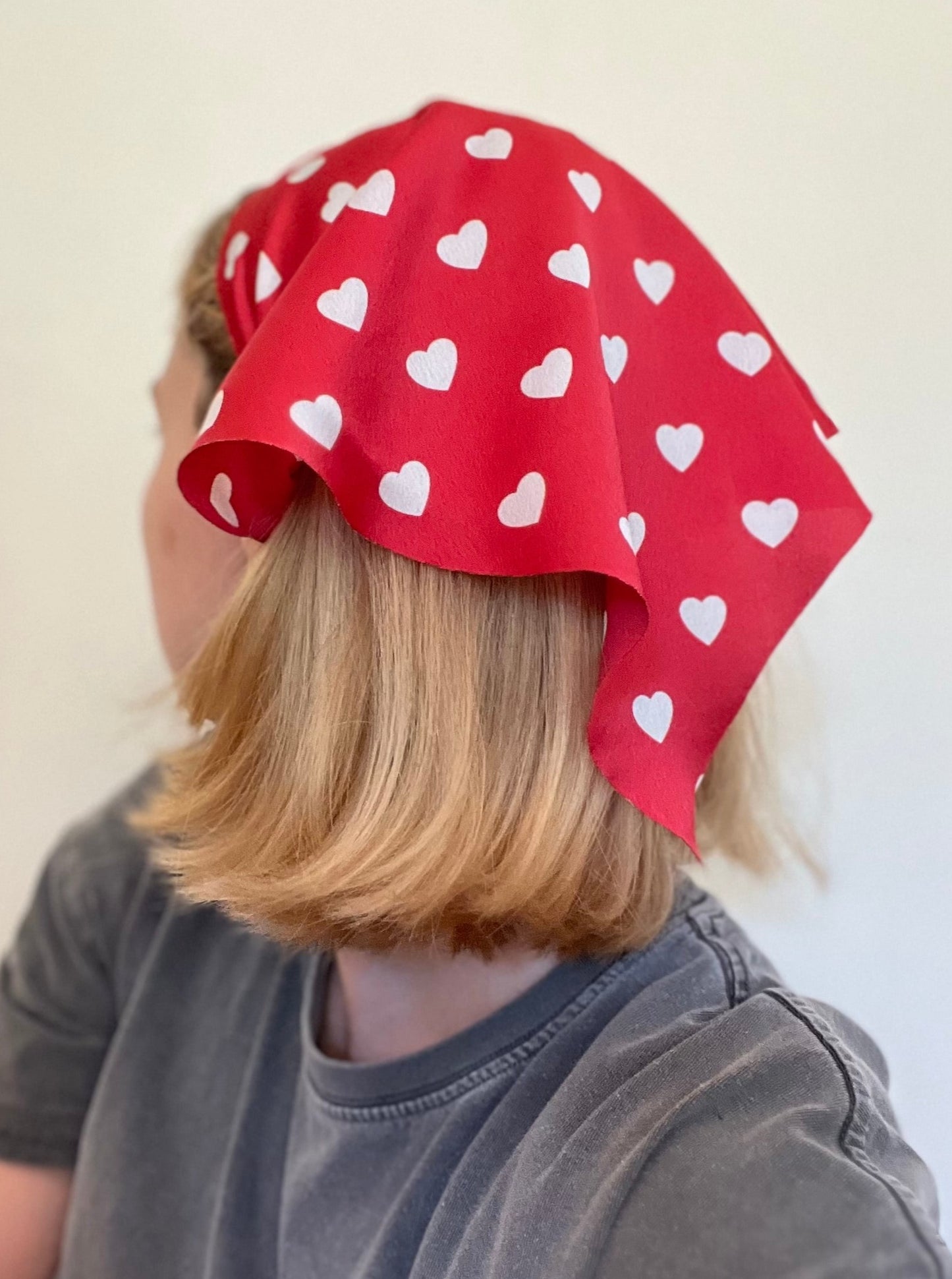 red bandana hair scarf