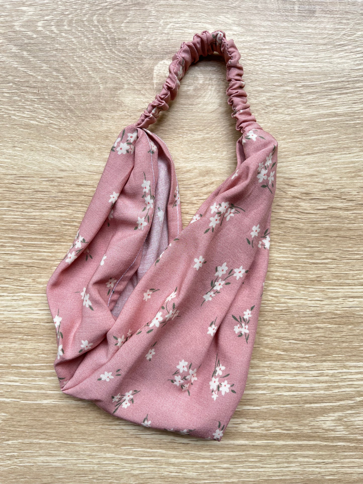 pink floral bandana headband