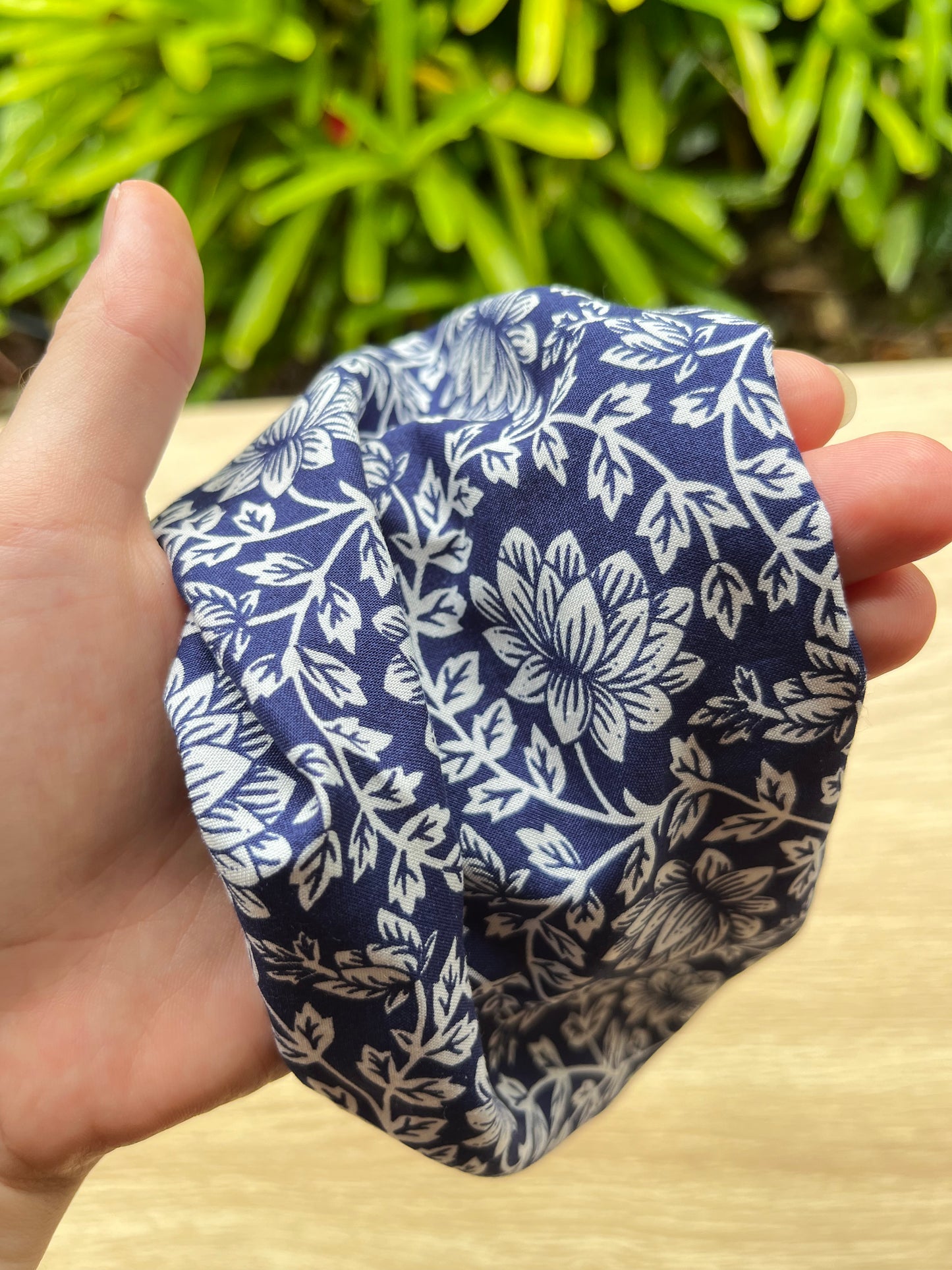 blue bandana headband