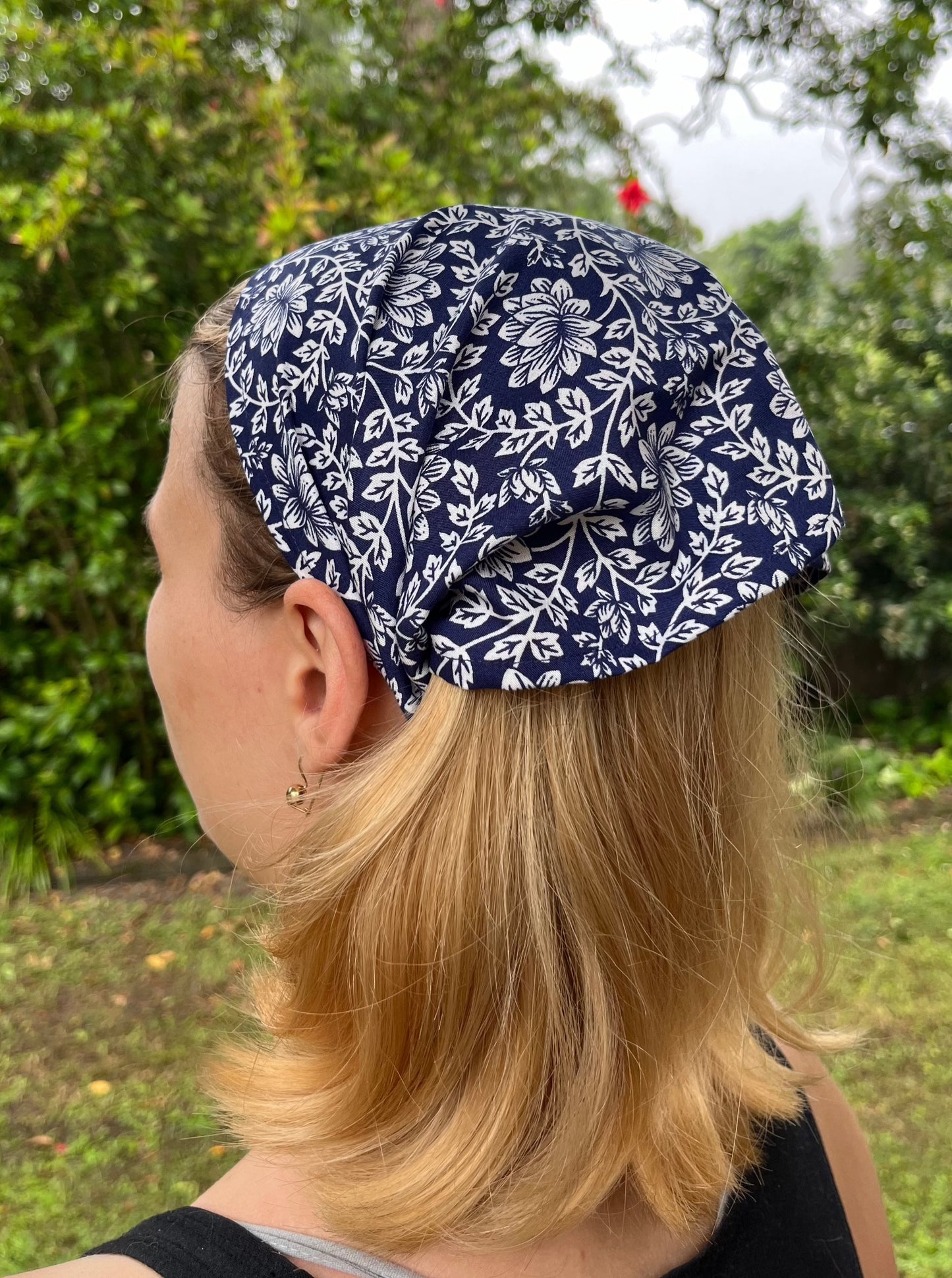 blue bandana headband