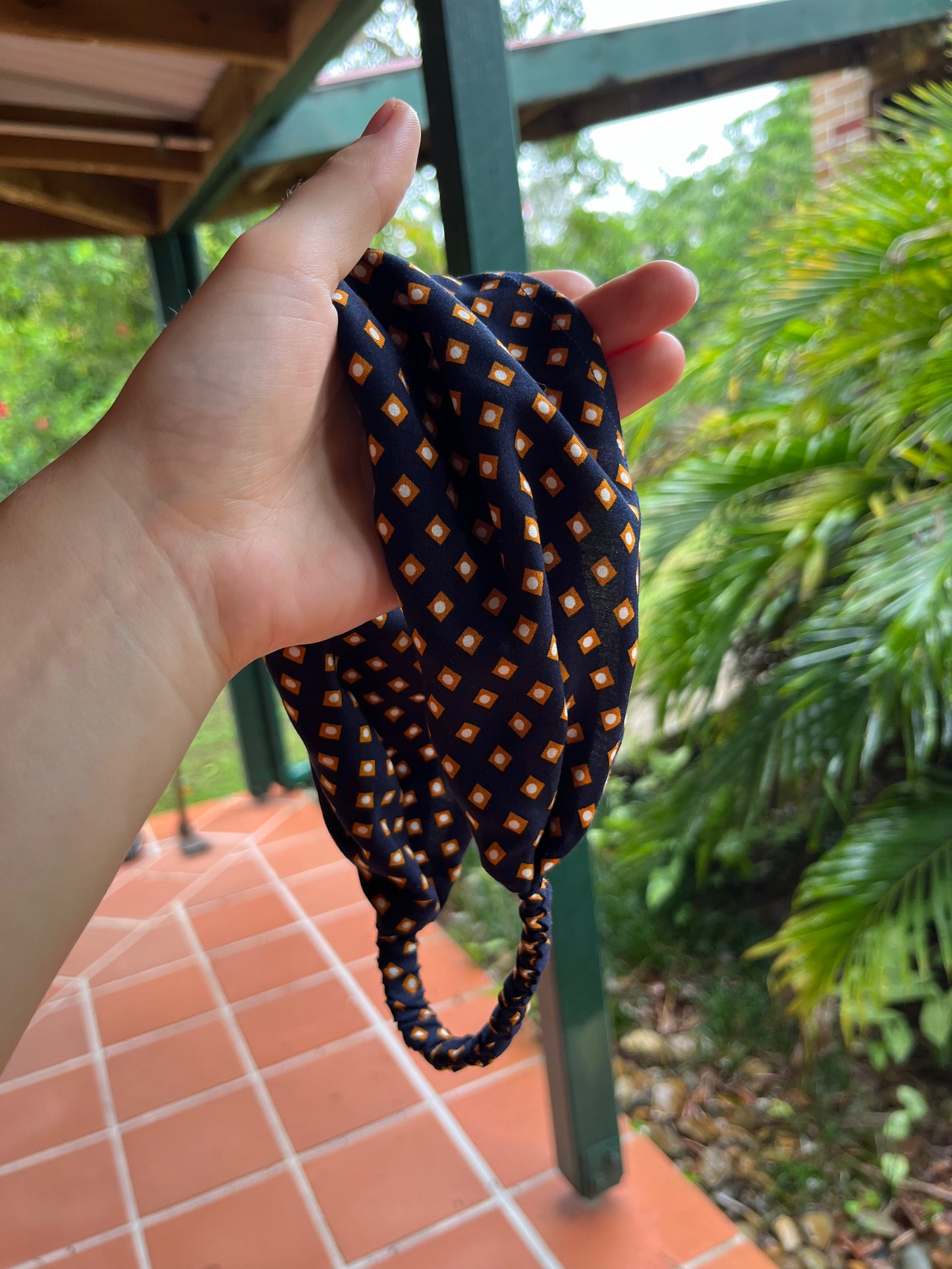 navy blue bandana headband