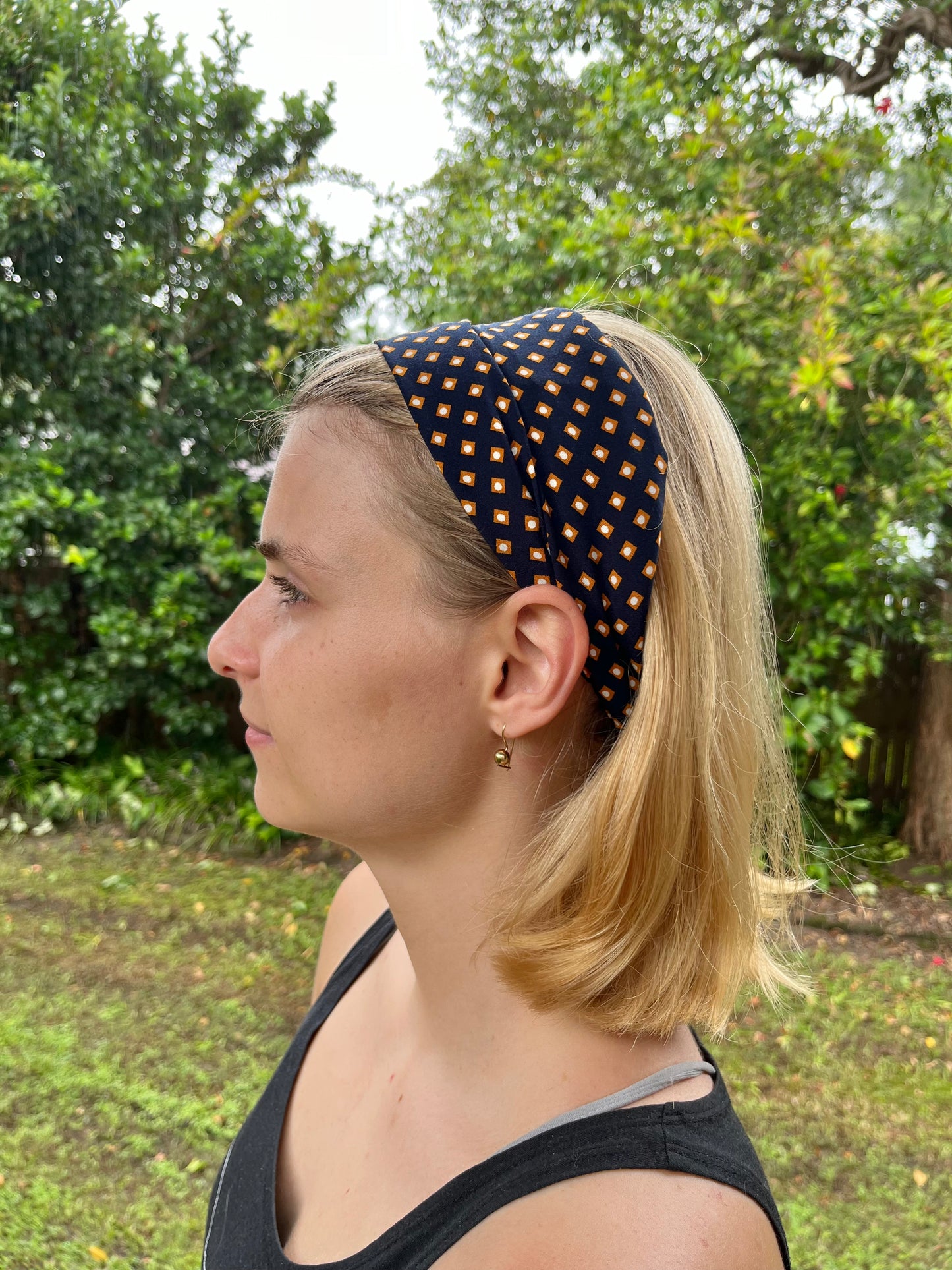 navy blue bandana headband