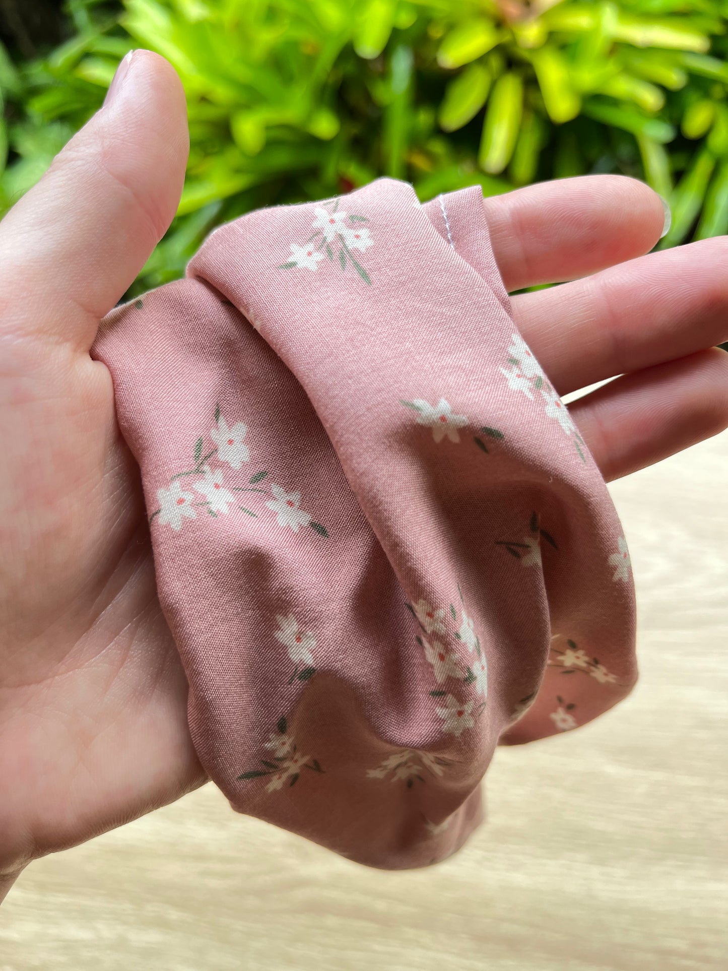 pink floral bandana headband