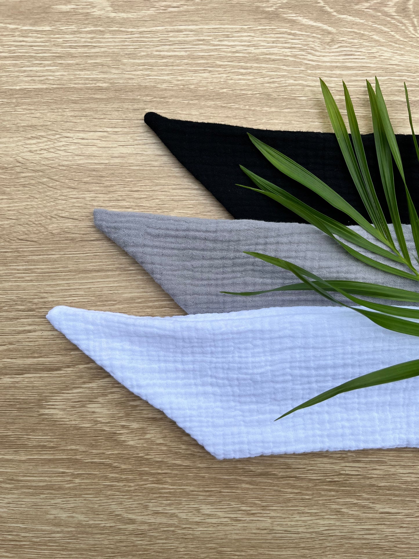 Black cotton gauze wire headband