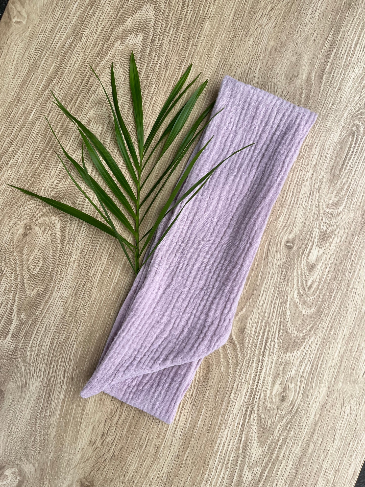 Light pink cotton gauze wire headband
