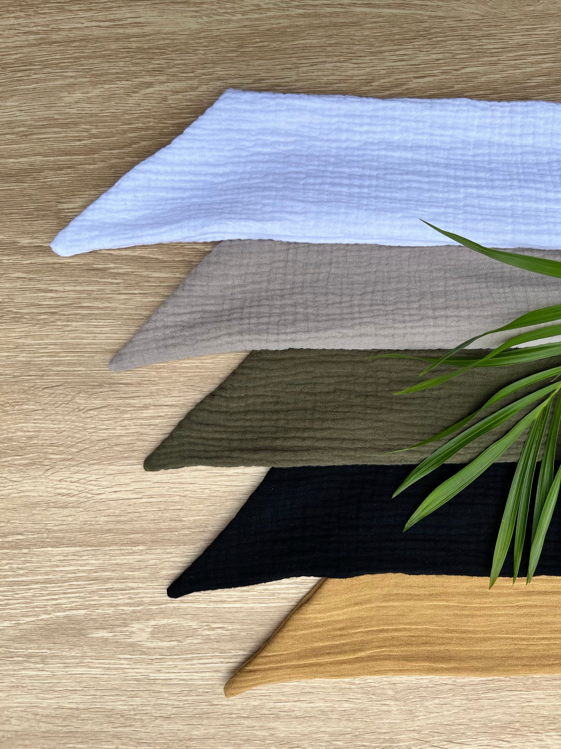 beige cotton gauze wire headband