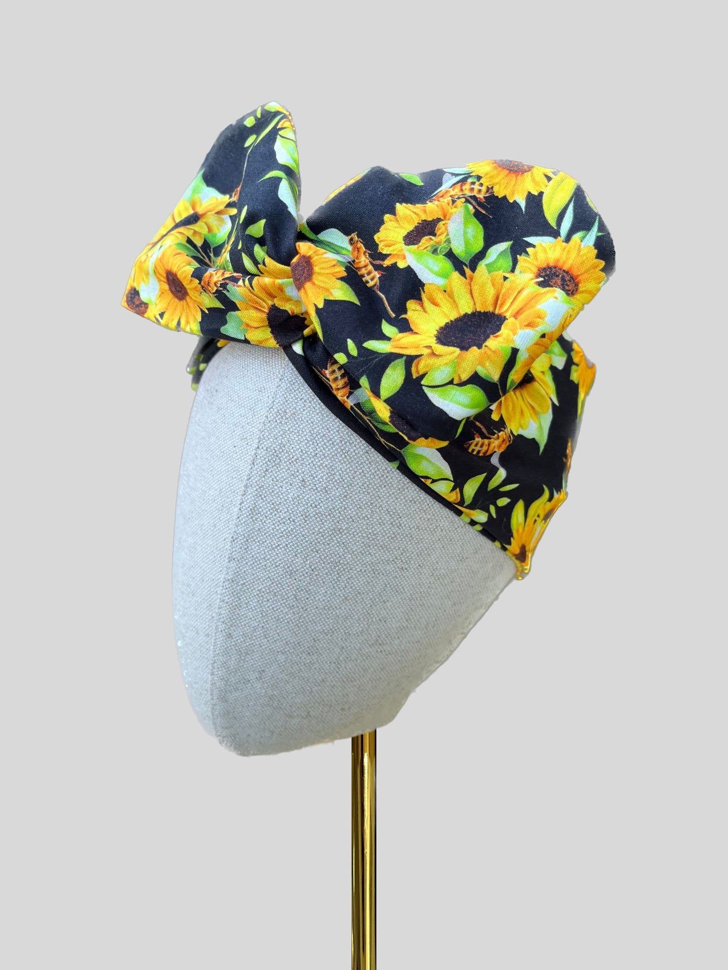 Black Sunflower Wired Headband