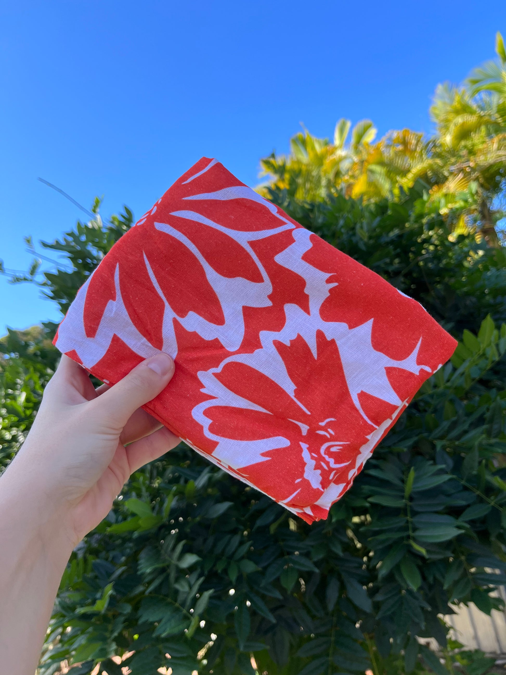 orange floral wired turban head wrap