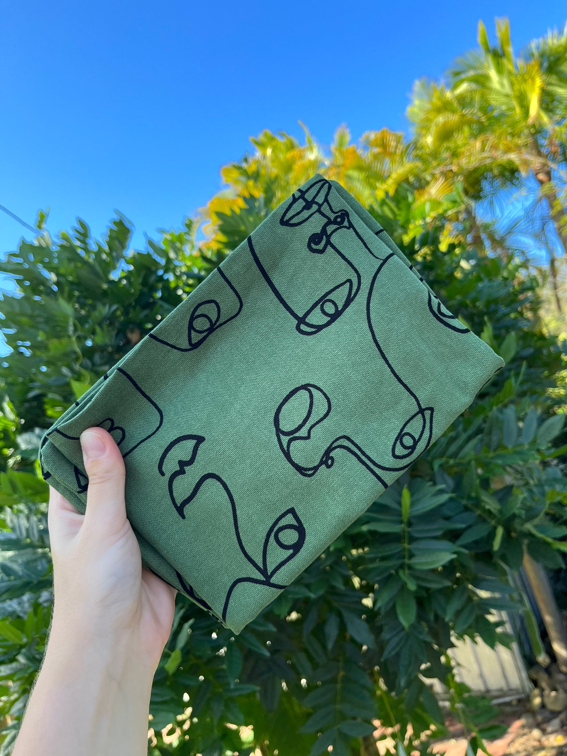 women's green wired turban head wrap