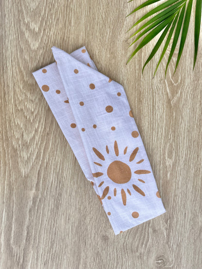 white sunshine wired headband