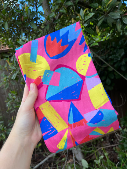 bright pink barbie wired turban head wrap