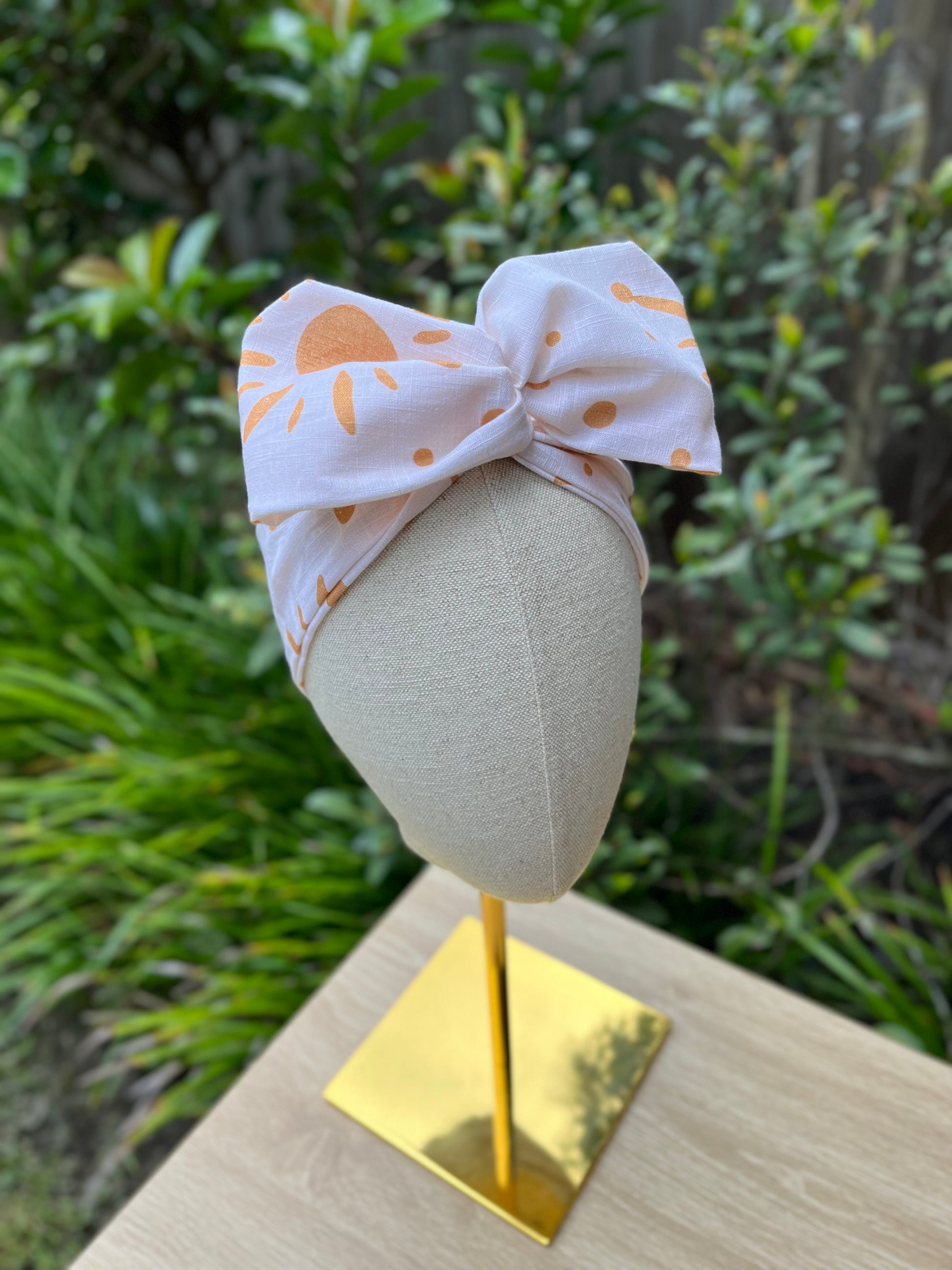 white sunshine wired headband