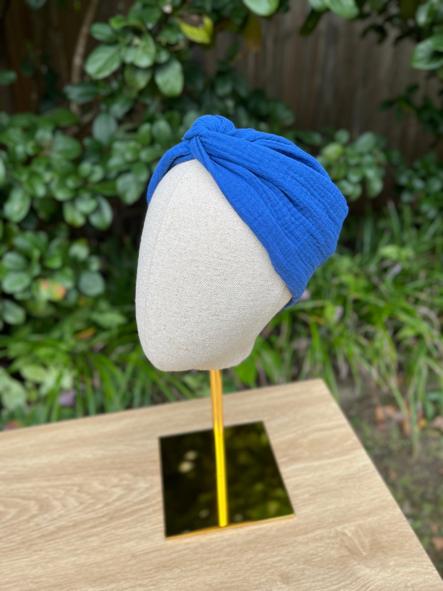 blue wired headband 