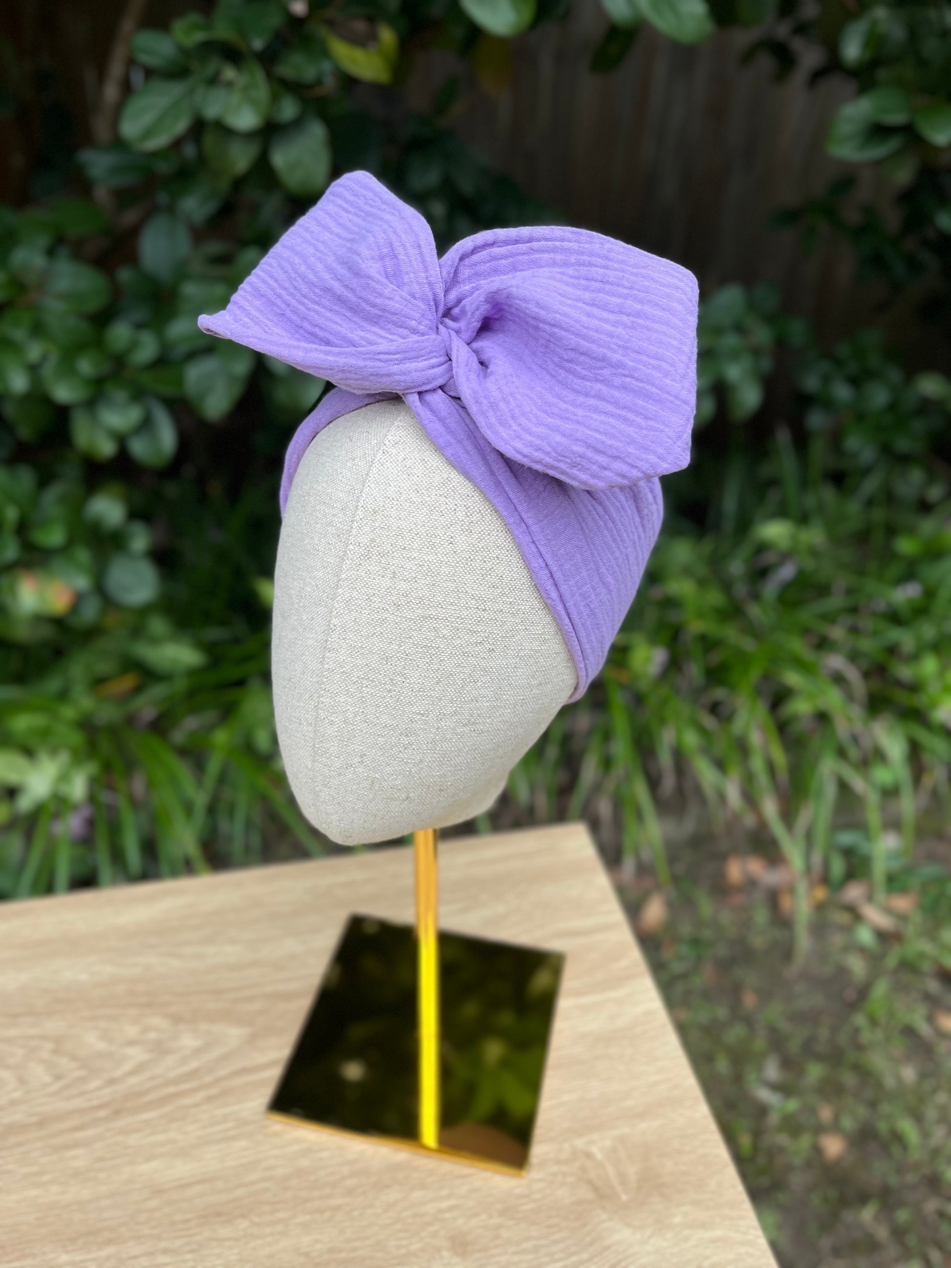 purple wired headband 