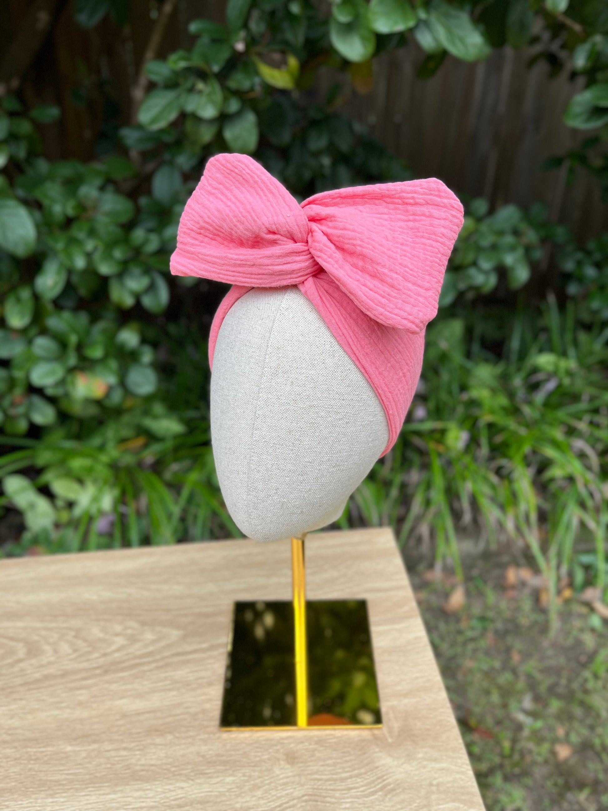pink wired headband 