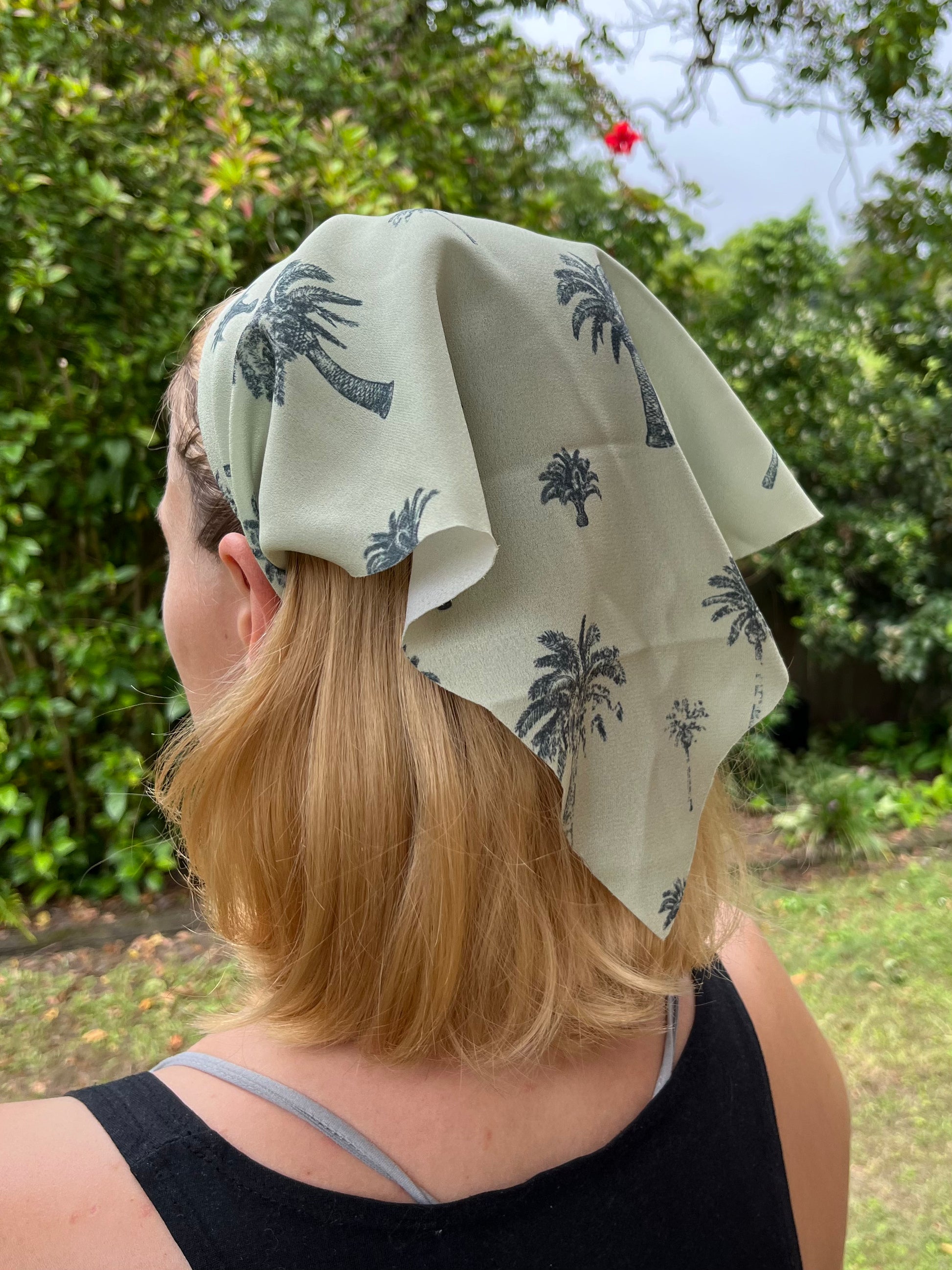 Green bandana hair scarf 