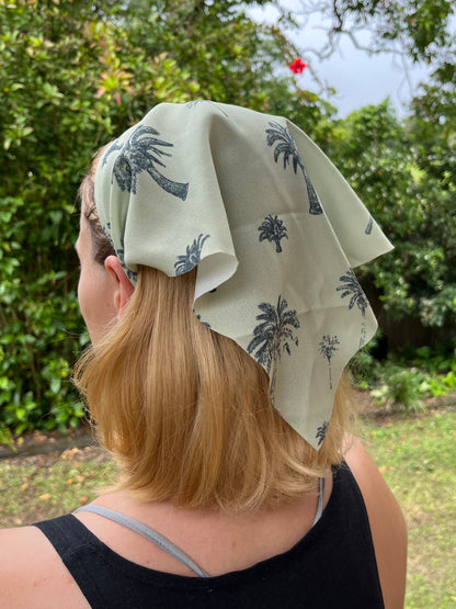 Green bandana hair scarf 