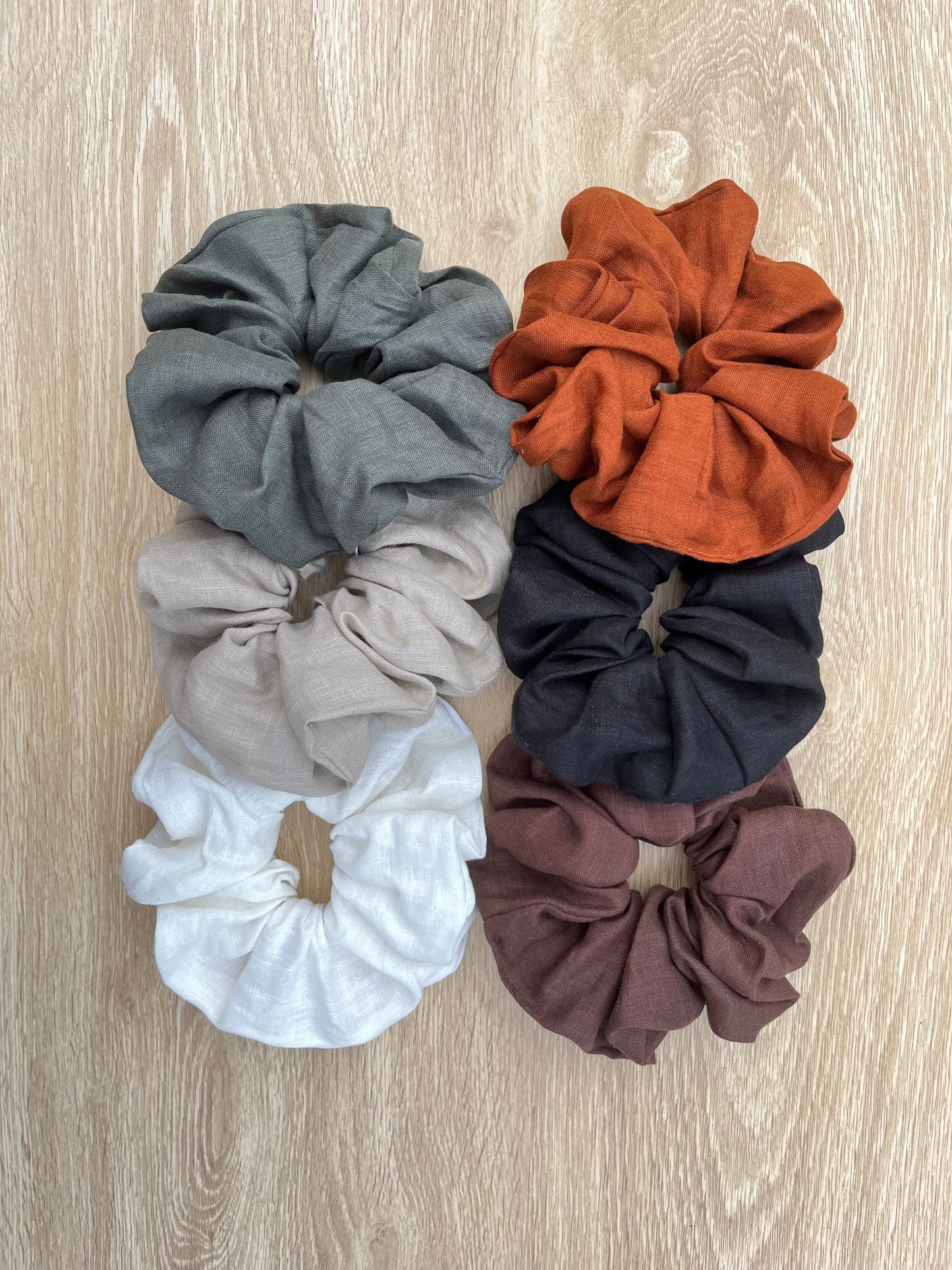 xxl linen hair scrunchies 