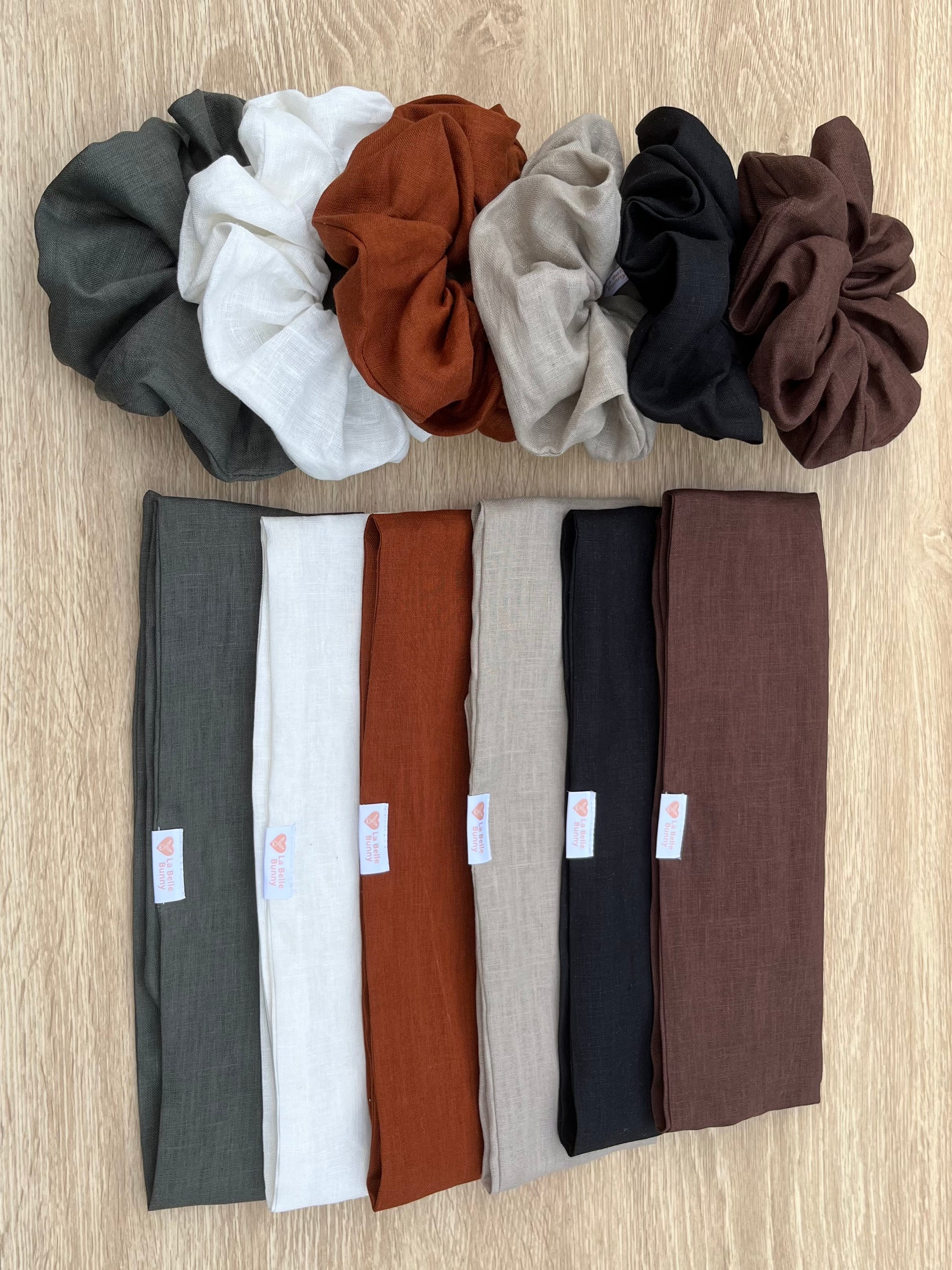 xxl linen hair scrunchies 