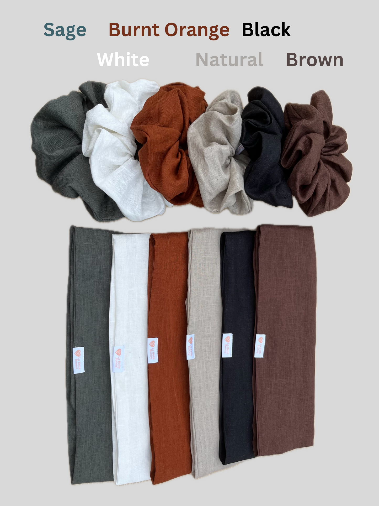 xxl linen hair scrunchies 