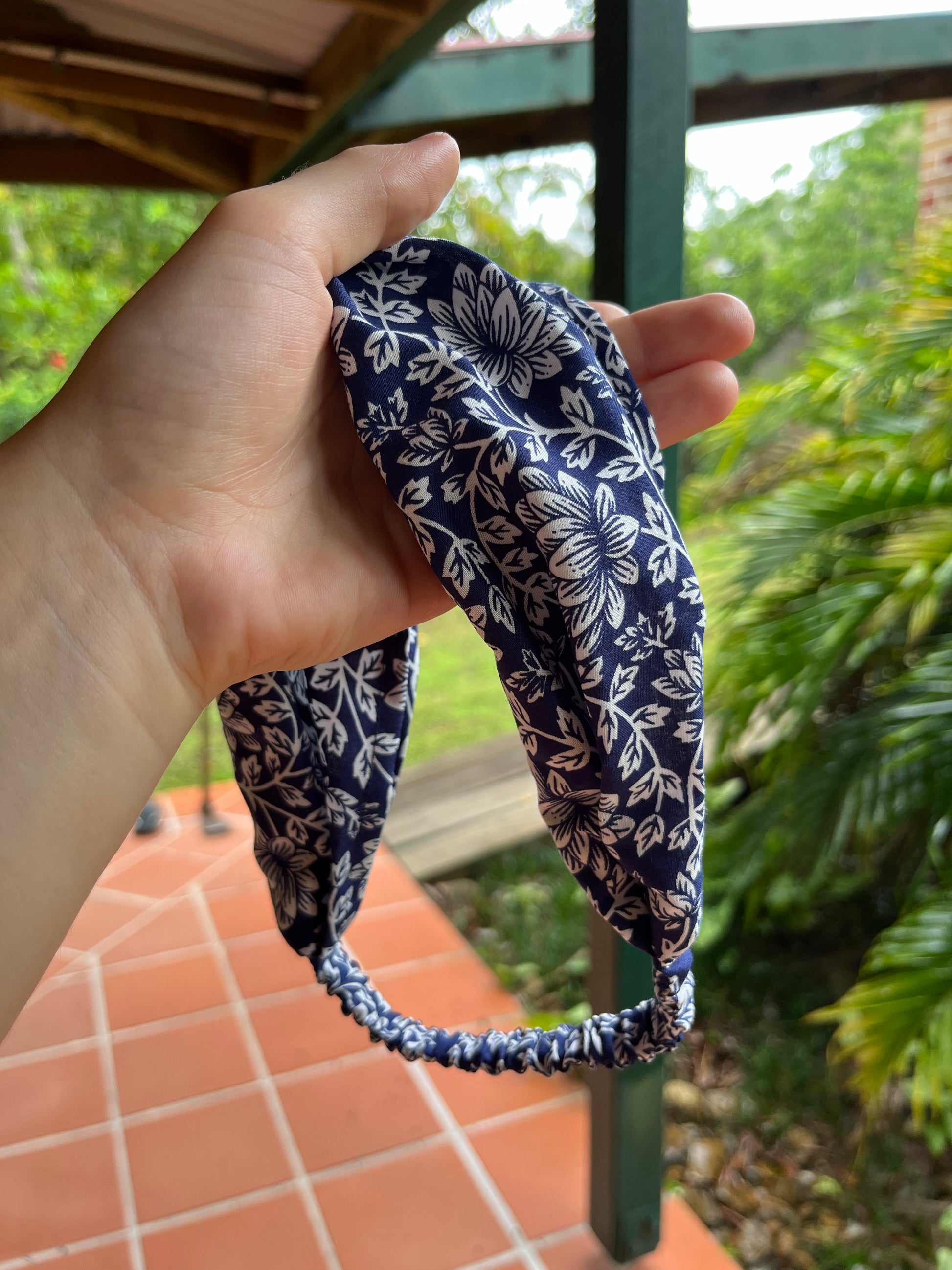 blue bandana headband 