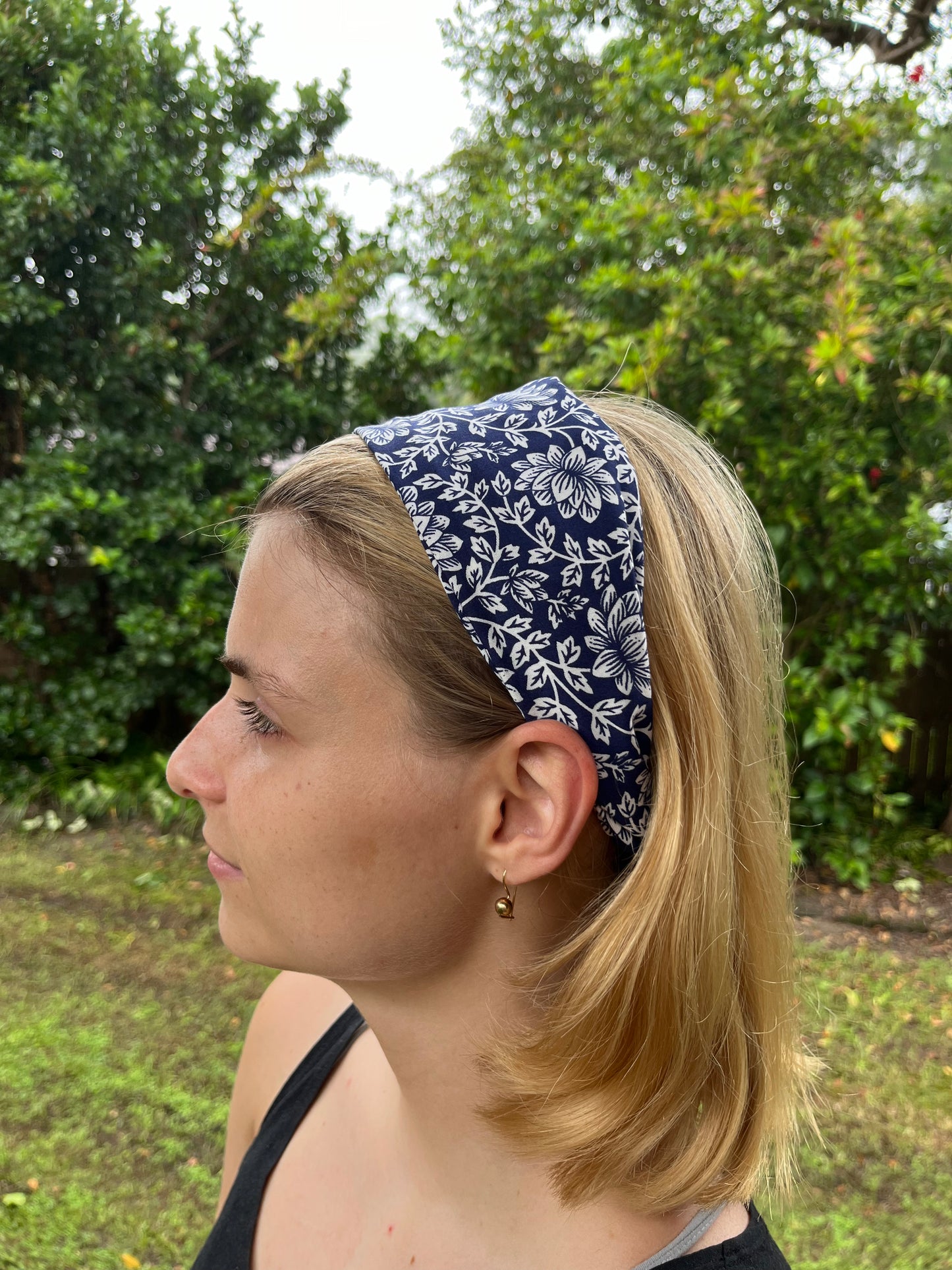 blue bandana headband 