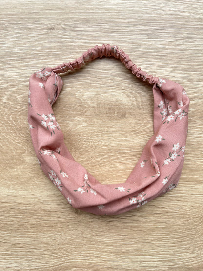 pink floral bandana headband