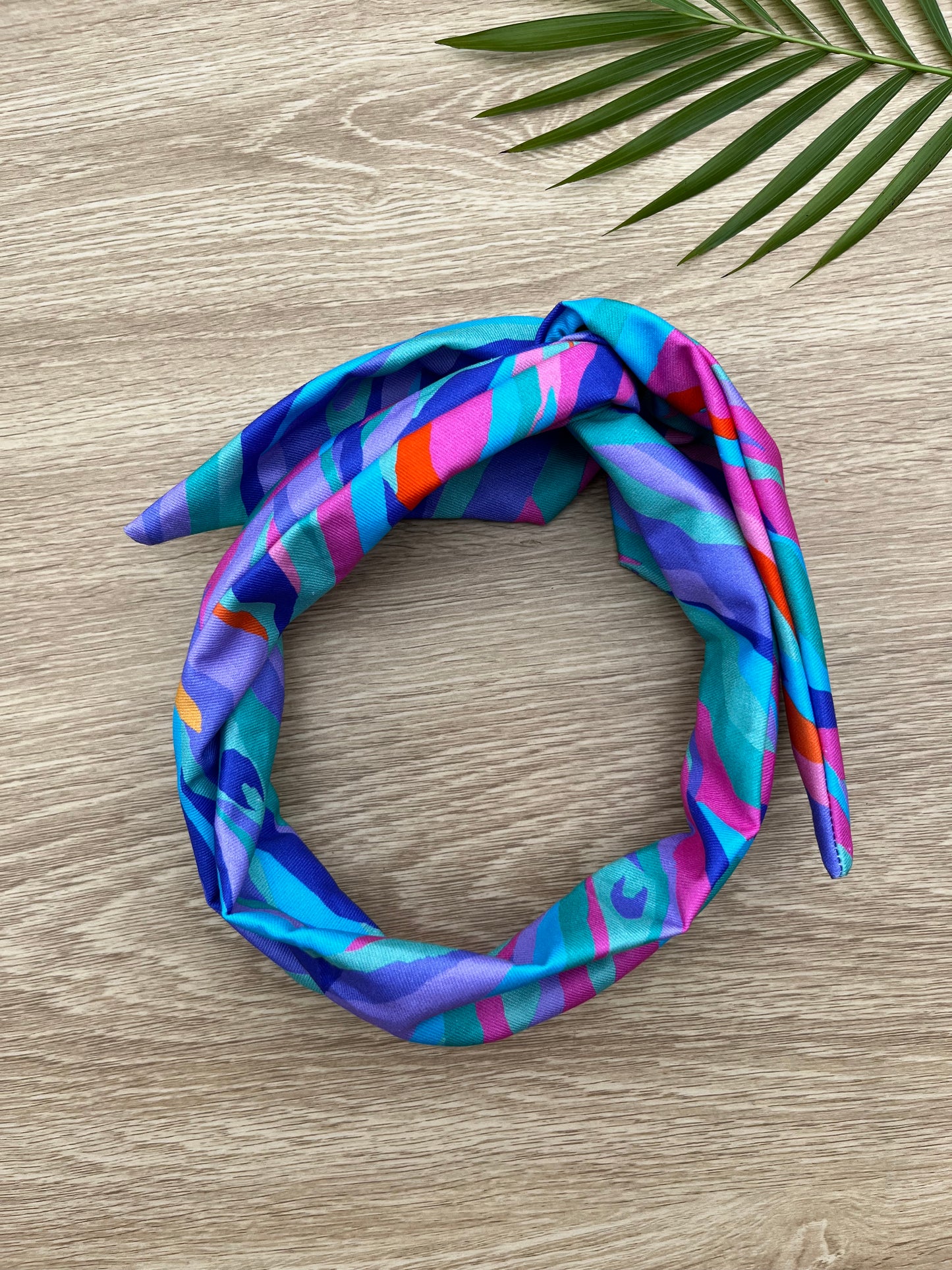 Rainbow Striped Wired Headband
