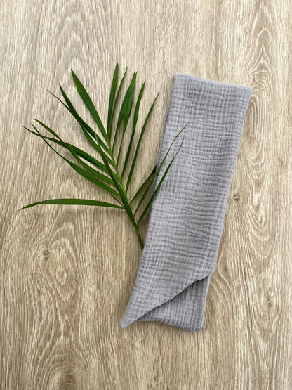 beige cotton gauze wire headband