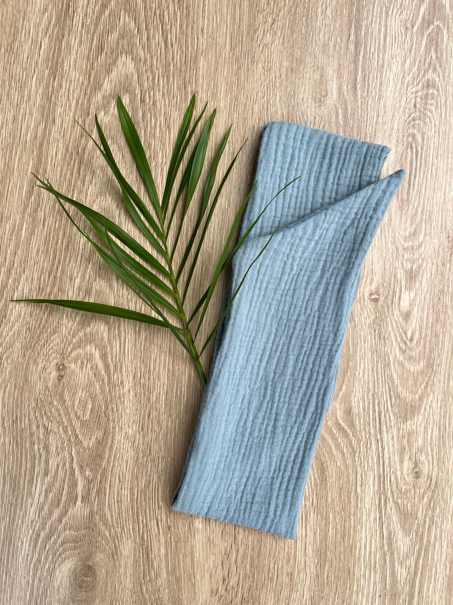 green cotton gauze wire headband