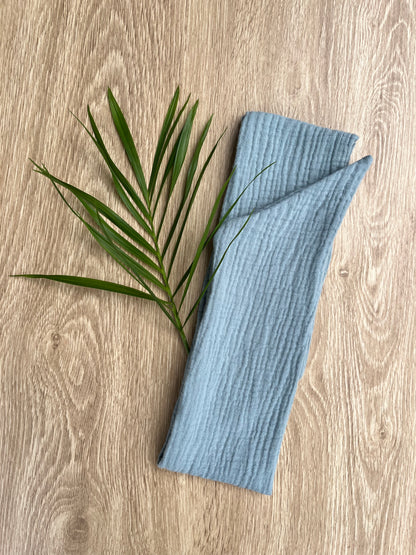 green cotton gauze wire headband