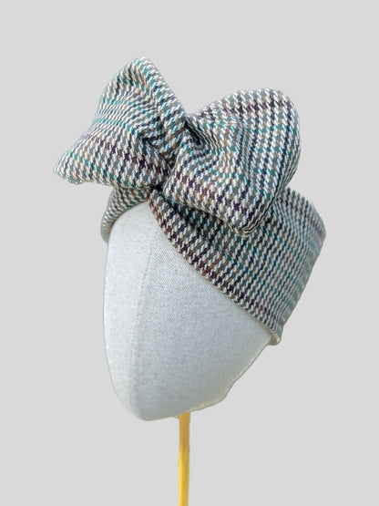 Woollen Houndstooth Wired Headband