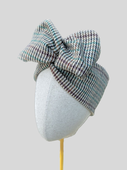 Woollen Houndstooth Wired Headband