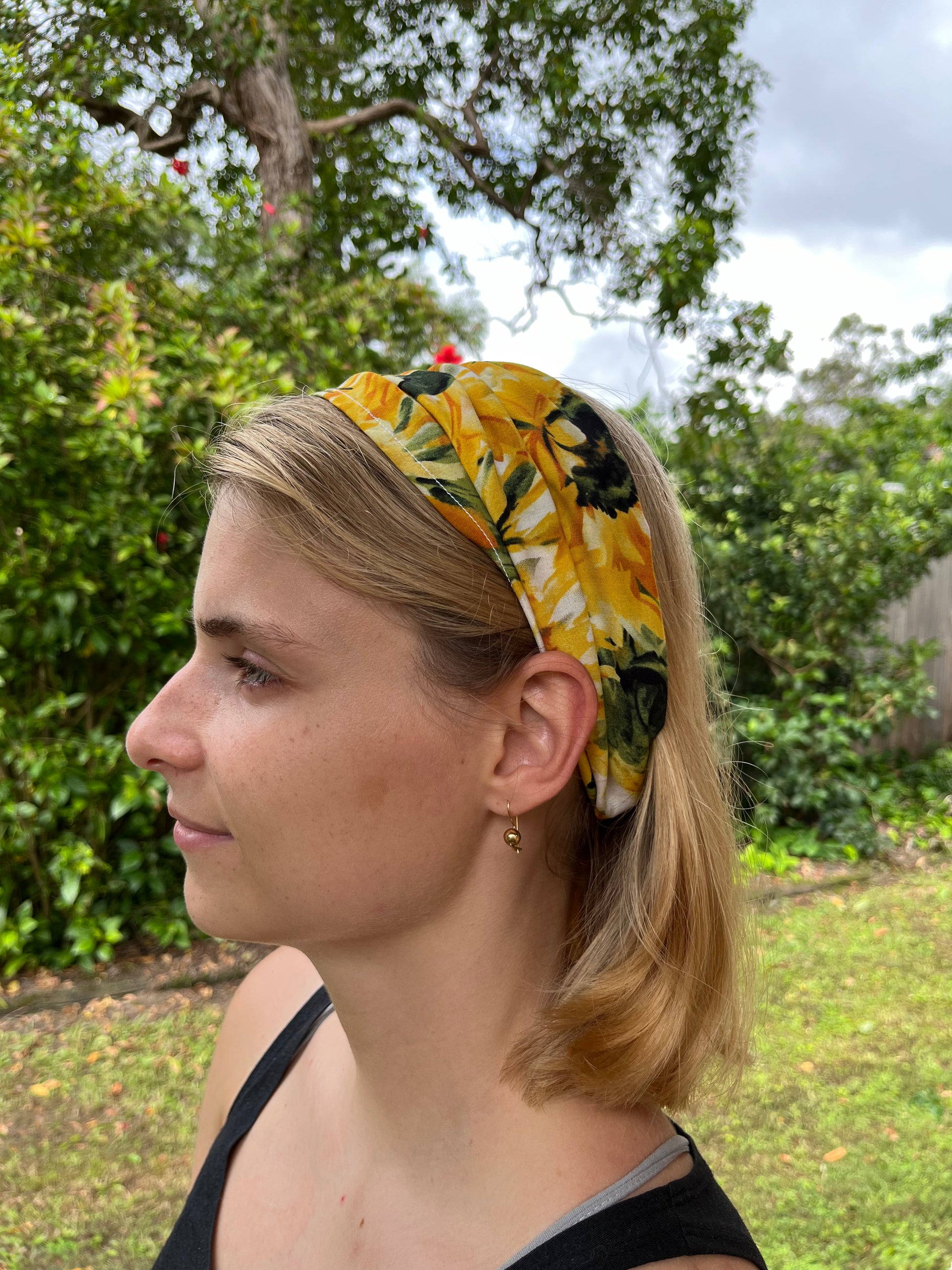 sunflower bandana headband